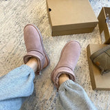 2023 New Winter Snow Boots Women's Leather Short Boots Flat Plush Cotton Shoes Fur Ankle Boot Female Booties Woman