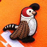 Novelty PVC Animals Pink Parrot and Sparrow Shoe Accessories Decorations Jibz for Croc Charms Shoes fit Bracelet Kids