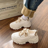 Breakj Dad Shoes Women 2025 Summer Fashion Round Head Thick Bottom Low Help Wheat Spike Sneakers Korean Version Of Casual
