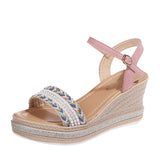 Shoes on Sale 2023 Rome Women's Sandals Summer Open Toe High Heel Platform Sandals Outdoor Casual Beach Sandals