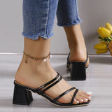 Breakj Coarse Heel With Sandals Female Fairy Wind 2025 Autumn New Cool Slippers Women Wearing A Word With A Large Size