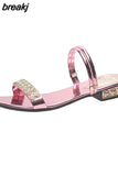 Women Sandals Bling Pumps Shoes Comfort Ladies Woman Sandale Gold Silver High Heels Female Footwear Slip On Sandals