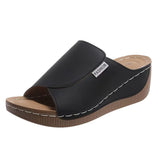 Breakj Thick-Sed Casual Slippers Women's Shoes 2025 New Wide Strips With Simple Fashion Fish Mouth Slope And