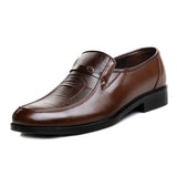 Brand Men Leather Formal Business Shoes Male Office Work Flat Shoes Oxford Breathable Party Wedding Anniversary