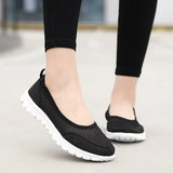Women's Vulcanized Shoes Fashion Light Breathable Mesh Walking Flat Shoes Women Casual Sneakers 2023 Tenis Feminino Female