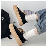 Breakj Trendy Shoes Women's New Retro Round Head Thick-Solle Casual Shoes Trendy Student Sneakers In The Fall Of