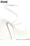 Dropship 2023 Summer Platform High Heeled Women's Shoes Sandals Office Lady Walking Comfy Woman Shoes Big Size