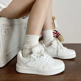 Breakj Wind Trend New Small White Shoes Female Platform Heighten Plate Shoes Classic Color Four Seasons Regular Autumn Hot