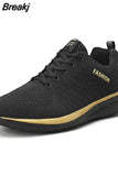 New Casual Shoes for Men Lightweight Comfortable Mesh Shoes Men's Lac-up Breathable Soild Sneakers Flats Walking