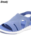 Summer Women Flats Crystal Stretch Orthopedic Sandals Open Toe Beach Shoes Footwear Casual Ladies Sandalias