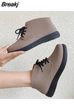 Women's Rainshoes 2023 Cute Waterproof Non-Slip Rubber Shoes Women's Rain Boots Short Tube Korean Lace Up Flat Rain