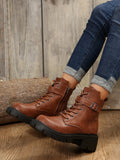 Bottom Round Head Martin Boots Women's Belt Buckle Thin Velvet Short Boots 2023 Autumn And Winter New Side Zipper Big Autumn And