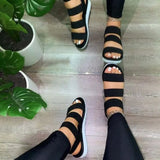 Woman Summer Sandals Candy Color Open Toe Flat Shoes Women Elastic Band Party Platform Women's Sandals Beach Outdoors