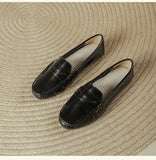 Traf Bare Foot Shoes Ladies Genuine Leather Moccasin Mujer Antiskid Soft Flats Women Nurse Driving Loafers Daily Work