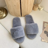 One Word Slippers Female Early Autumn 2023 New Cotton Slippers Home Indoor Fashion Warm Floor Cotton Slippers