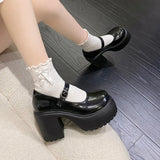 Fashion White Platform Pumps for Women Super High Heels Buckle Strap Shoes Woman Goth Thick Heeled Party Shoes