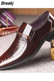 Men Classic Leather Shoes Business Pointed Toe Platform Loafers Work Men Dress Shoes New In Big Size Zapatos De Vestir