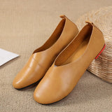 And Autumn New Original Retro Art Handmade Single Shoes Line Women's Shoes Flat Soles Soft Bottom Shallow Women's