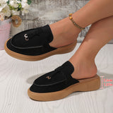 Breakj Large-Size New Autumn 2025 New Fashion Single Shoes With Flat Comfortable Thick-Soled Slippers Women's