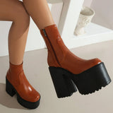 Women Ankle Boots 2023 Winter Brand Design Great Quality Gothic Style Comfy Cool Street Women Shoes Boots Big Size