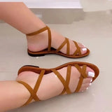 Asia Large-Size Flat-Bottomed Toes Sandals Women's Summer Foot Rings Tied With Velvet Beach Cool
