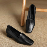 Breakj Commuting Side Shallow Mouth Thick Heel Single Shoes Women 2025 Spring And Autumn New One-Legged Professional Work Small Leather