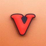 PVC Capital English Letters Shoe Charms Shoes Accessories Croc Shoe Buckle Decorations Ormaments fit JIBZ Party Kid's