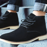 Men Boots Fashion Comfortable spring Autumn Lace-up Casual Ankle Rubber Boots male Shoes hombre Sapatilha Black Blue Yellow