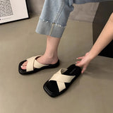 Breakj Summer Fashion New Women's Shoes Net Red Thick-Sed Cake Flat-Bottomed Slippers Outdoor Trend Simple Breathable Beach
