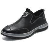 Spring Men Shoes Men Leather Original Sewing Shoes New Men's Casual Leather Shoes Breathable Platform Loafers for