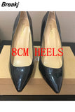 2023 New Women Pumps Patent Leather High Heels Shoes Fashion Office Shoes Stiletto Party Shoes Female Comfort Women