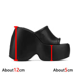 Dropship Brand New 2023 Summer Chunky Platform Wedges Women Slipper Mules Shoes Comfy Fashion Woman Shoes