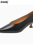Size 33-40 Women Pumps Real Leather Sexy Solid High Heels Shoes For Women Spring Office Ladies Footwear Fashion