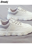 Platform Running Sneakers Women Tennis shoes Woman Walking Chunky Sneakers white Casual Slip on Vulcanized