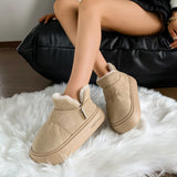 Bread Shoes Winter Soft Soles Warm On The Slings Feel Slippers Thick-Soled Plush Couple Wearing All-Inclusive Cotton Shoes
