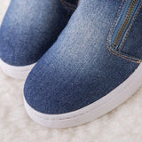 Boots Women Denim Snow Boots Platform Warm Fleeces High Top Ankle Boots For Women Flat Casual Shoes zapatos de