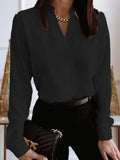 Women 2022 Spring Elegant V-Neck Blouse Popular Vintage Flowers Print Slim Shirt Autumn Office Ladies Fashion Long Sleeve
