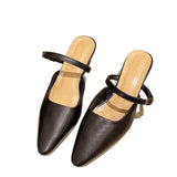 Breakj Spring And Summer New Bag Head Half Slippers Women's Fashion Side Shallow And A Word With Cold