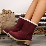 Tumbling Women's Boots Autumn And Winter Woollen Short Boots Women's Boots Plus Velvet Lady