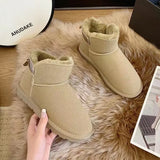 New Snow Women Boots Thickening Plus Velvet Winter Fashion Warm Short Boots Cotton Shoes Women'S Snow Boots Winter