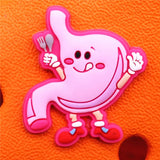 1pcs Human Organs Shoe Charms Heart Brain Stomach PVC Shoe Accessories Decoration Fit Croc Jibz Party Kids