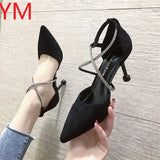 Sexy Stiletto Slip-On Women Pumps Plaid Pointed Toe Shallow Thin Footwear Party Ladies Beige Shoes High Heels Dress Pumps