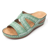Women Sandals Shoes Mixed Color Comfy Orthopedic Ladies Summer Slides Retro Wedges New Luxury Designer Female