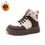 Breakj Platform Women's Shoes 2024 New Winter High Top And Velvet Warm Dad Shoes Versatile Casual Snow Boots