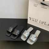 Toe Women's Slippers Summer Plus Size Female Shoes Concise Open Toe Flat Slippers for Women Outdoor Casual Ladies