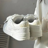 Breakj Selection Procurement Of High Quality Small White Shoes Female Super Increased Pure Color Versatile Fashion Autumn And Winter New