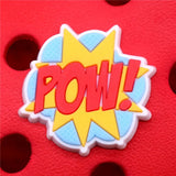 Shipping Crock Charms Accessories Custom Cute Cartoon PVC Shoe Croc Buttons Sandals Charm Decoration BANG OMG POW NOOB