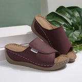 Breakj Thick-Bottomed Casual Slippers Women 2025 New Word Drag Simple Fashion Fish Mouth Slope And Lady Cold