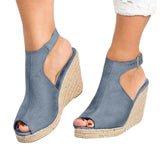 Size 35-43 Platform Sandals Wedges Shoes For Women Heels Sandalias Mujer Summer Clog Womens Zapatos De Hombre