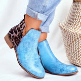 Women Boots Winter Retro Women Ankle Boots Leisure Leopard Ankle Boots Comfortable Ladies Shoes Plus Size Botas
